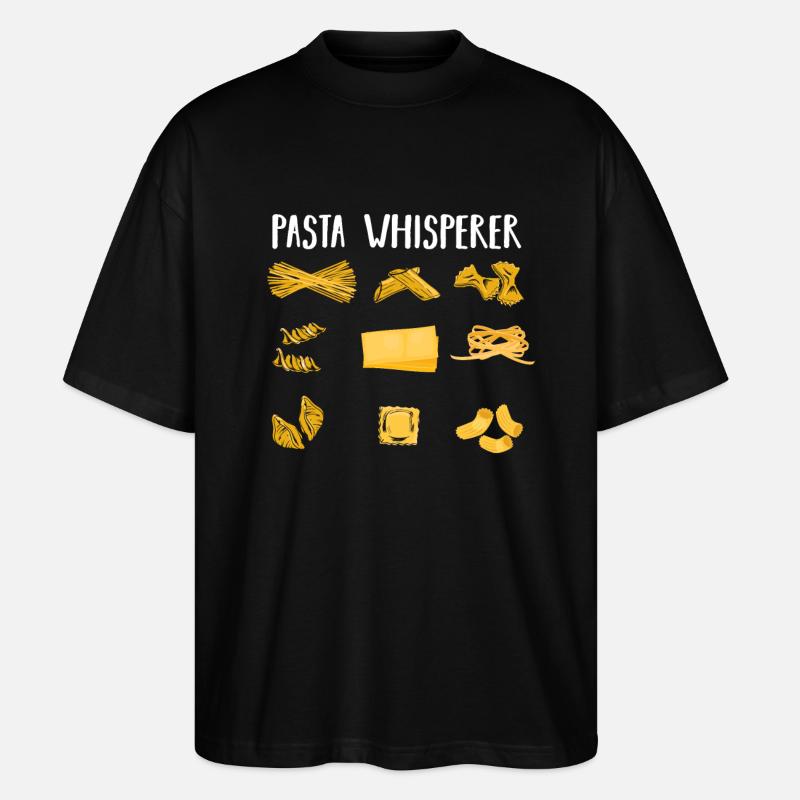 Pasta Flüsterer Geschenk - Stanley/Stella Oversized Unisex Bio T-Shirt Blaster 2.0 - Schwarz
