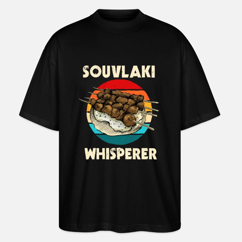 Lustiges Griechischer Essen Geschenk - Stanley/Stella Oversized Unisex Bio T-Shirt Blaster 2.0 - Schwarz