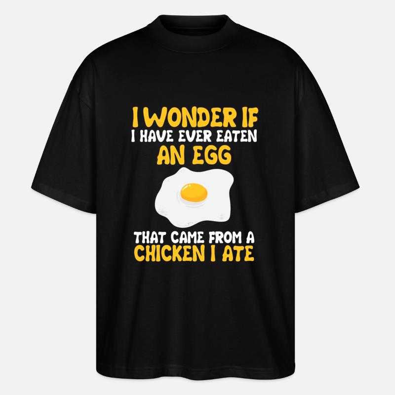 Eier Und Hühner Geschenk - Stanley/Stella Oversized Unisex Bio T-Shirt Blaster 2.0 - Schwarz