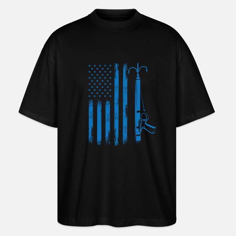 Spearfishing États-Unis - T-shirt bio Blaster 2.0 coupe oversize Stanley/Stella Unisexe - noir