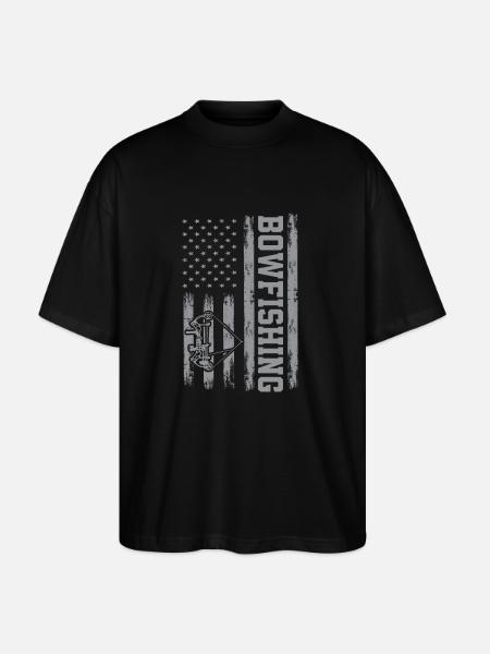 Bow Fishing America - Stanley/Stella Oversized Unisex Organic T-shirt Blaster 2.0 - black