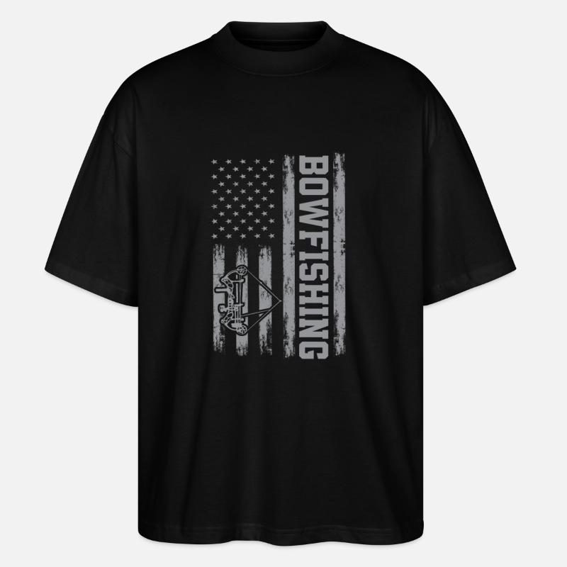 Bogenfischen Amerika - Stanley/Stella Oversized Unisex Bio T-Shirt Blaster 2.0 - Schwarz