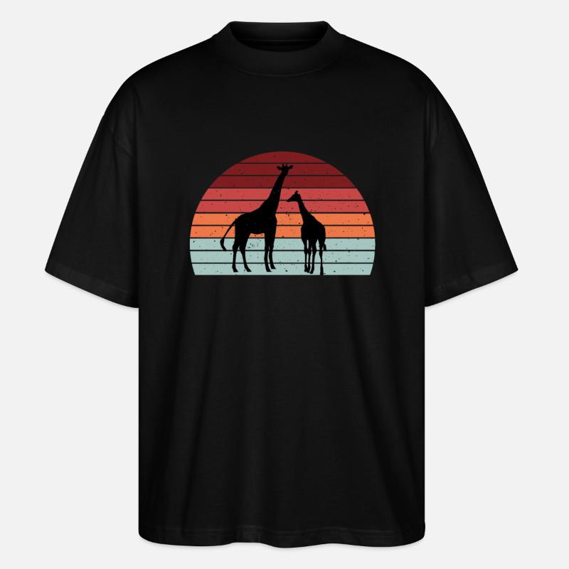 Girafes - T-shirt bio Blaster 2.0 coupe oversize Stanley/Stella Unisexe - noir