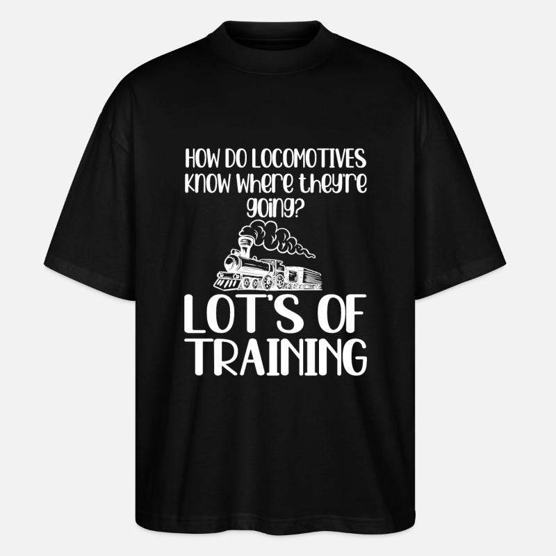 Eisenbahn Geschenk - Stanley/Stella Oversized Unisex Bio T-Shirt Blaster 2.0 - Schwarz
