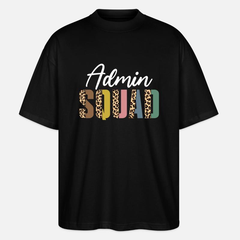Admin-trupp-leopardenmuster - Stanley/Stella Oversized Unisex Bio T-Shirt Blaster 2.0 - Schwarz