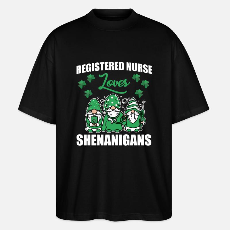 Infirmière autorisée Saint-Patrick - T-shirt bio Blaster 2.0 coupe oversize Stanley/Stella Unisexe - noir