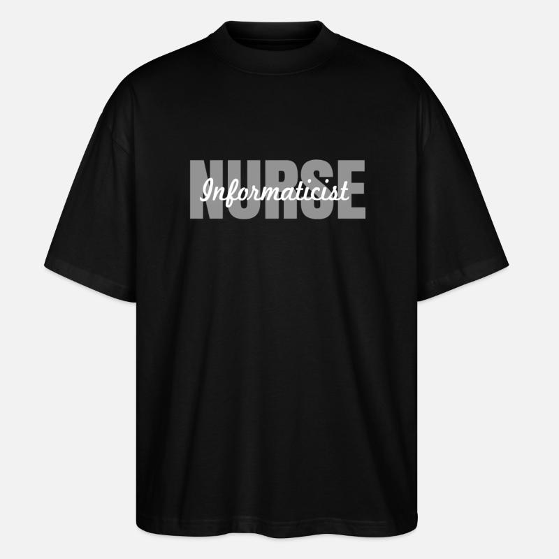 Pflegeinformatiker - Stanley/Stella Oversized Unisex Bio T-Shirt Blaster 2.0 - Schwarz