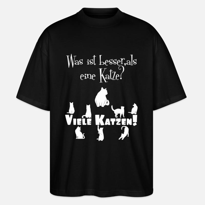 Katze - Katzen - Stanley/Stella Oversized Unisex Bio T-Shirt Blaster 2.0 - Schwarz