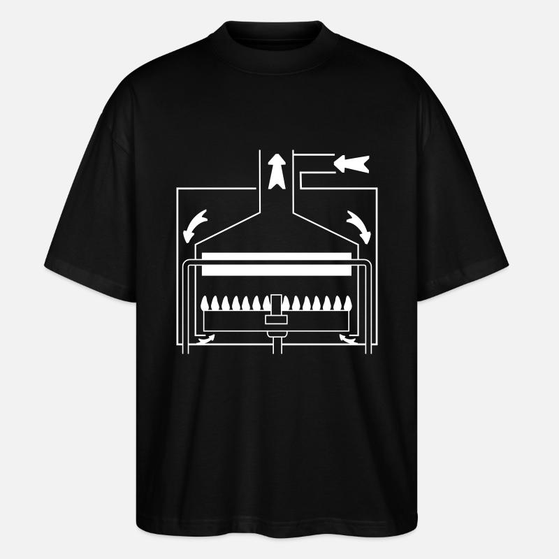 Chaudière radiateur - T-shirt bio Blaster 2.0 coupe oversize Stanley/Stella Unisexe - noir