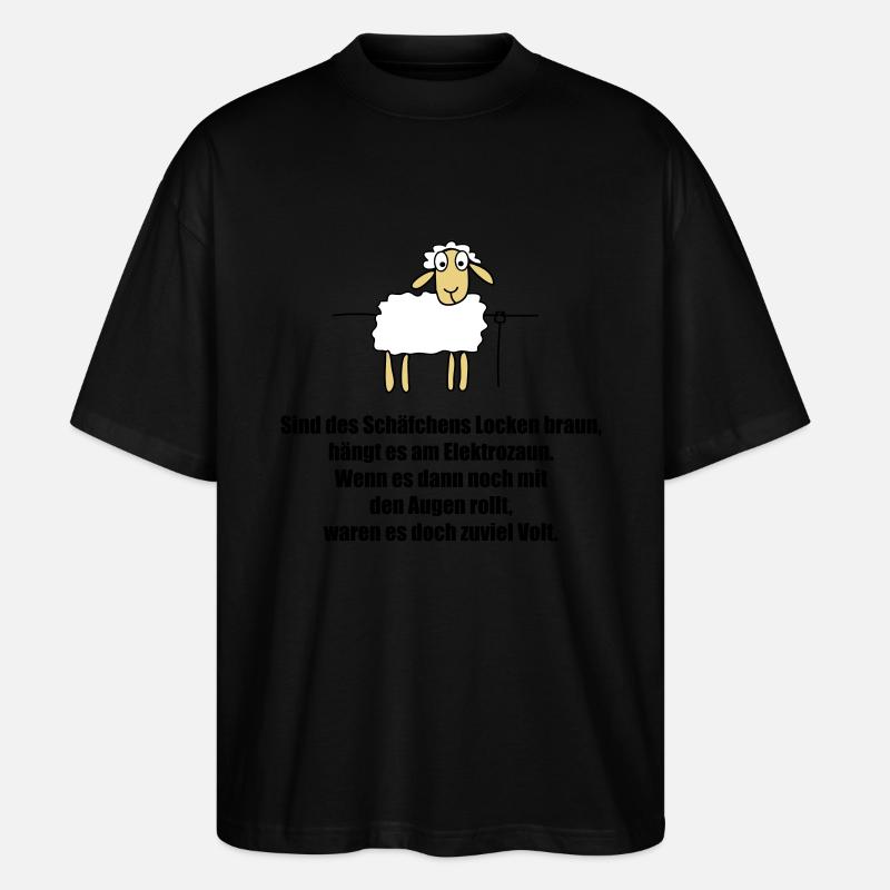 schaefchen - Stanley/Stella Oversized Unisex Bio T-Shirt Blaster 2.0 - Schwarz