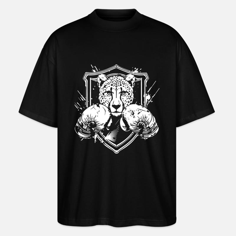 Cheetah Boxer Boxe MMA - T-shirt bio Blaster 2.0 coupe oversize Stanley/Stella Unisexe - noir