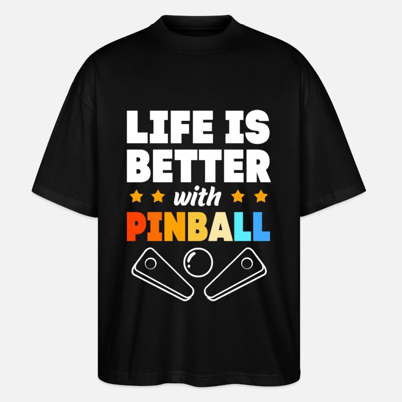 Flipper Pinball - Stanley/Stella Oversized Unisex Bio T-Shirt Blaster 2.0 - Schwarz