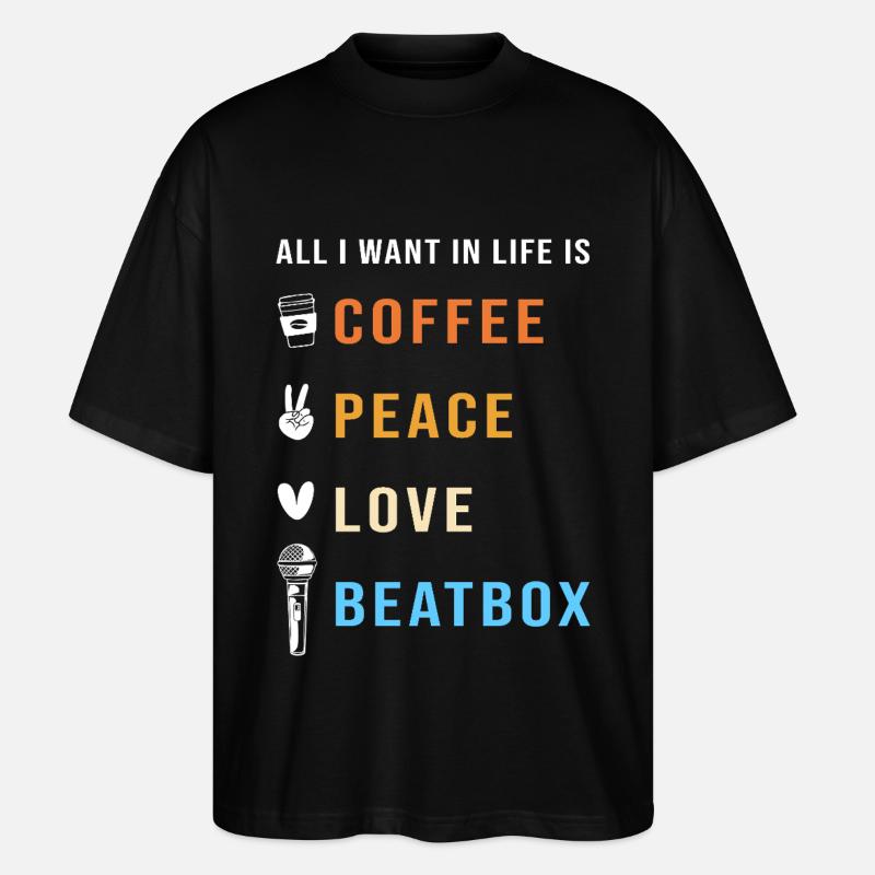Beatbox - Stanley/Stella Oversized Unisex Bio T-Shirt Blaster 2.0 - Schwarz