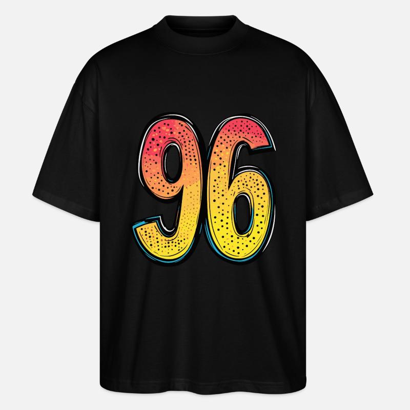 96 Zahl Comic - Stanley/Stella Oversized Unisex Bio T-Shirt Blaster 2.0 - Schwarz