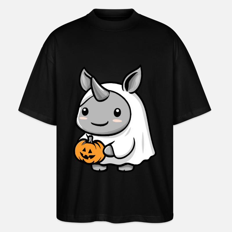 Nashorn Halloween Comic Geist - Stanley/Stella Oversized Unisex Bio T-Shirt Blaster 2.0 - Schwarz