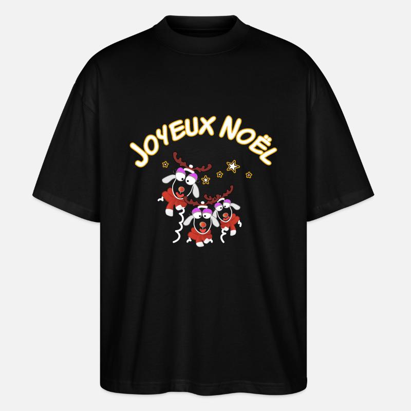 Joyeux Noël les copines - T-shirt bio Blaster 2.0 coupe oversize Stanley/Stella Unisexe - noir