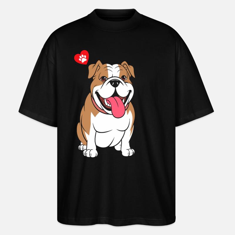Bouledogue - T-shirt bio Blaster 2.0 coupe oversize Stanley/Stella Unisexe - noir