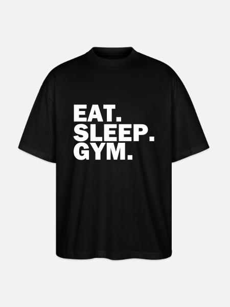 Essen Sie Schlaf-studio weiß - Stanley/Stella Oversized Unisex Bio T-Shirt Blaster 2.0 - Schwarz