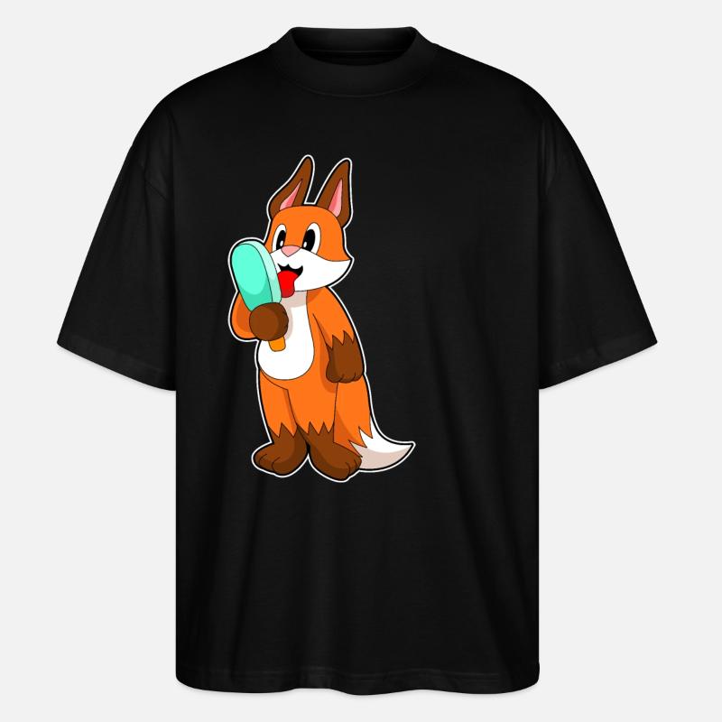 Fox popsicles - Stanley/Stella Oversized Unisex Organic T-shirt Blaster 2.0 - black