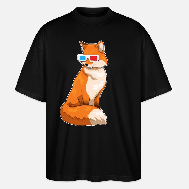 Fuchs Brille - Stanley/Stella Oversized Unisex Bio T-Shirt Blaster 2.0 - Schwarz