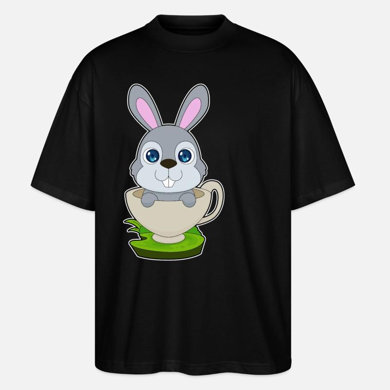 Bunny Mug - Stanley/Stella Oversized Unisex Organic T-shirt Blaster 2.0 - black