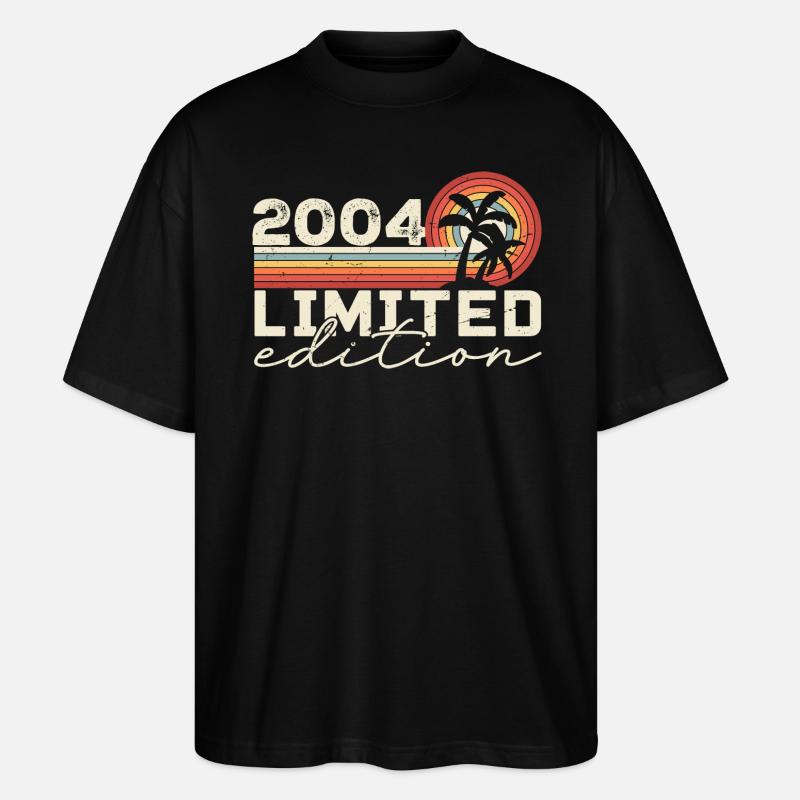 Jahrgang 2004 Retro 2004 Jubiläumsgeschenk - Stanley/Stella Oversized Unisex Bio T-Shirt Blaster 2.0 - Schwarz