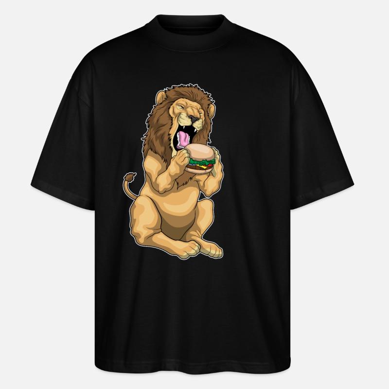 Lion Burger - T-shirt bio Blaster 2.0 coupe oversize Stanley/Stella Unisexe - noir