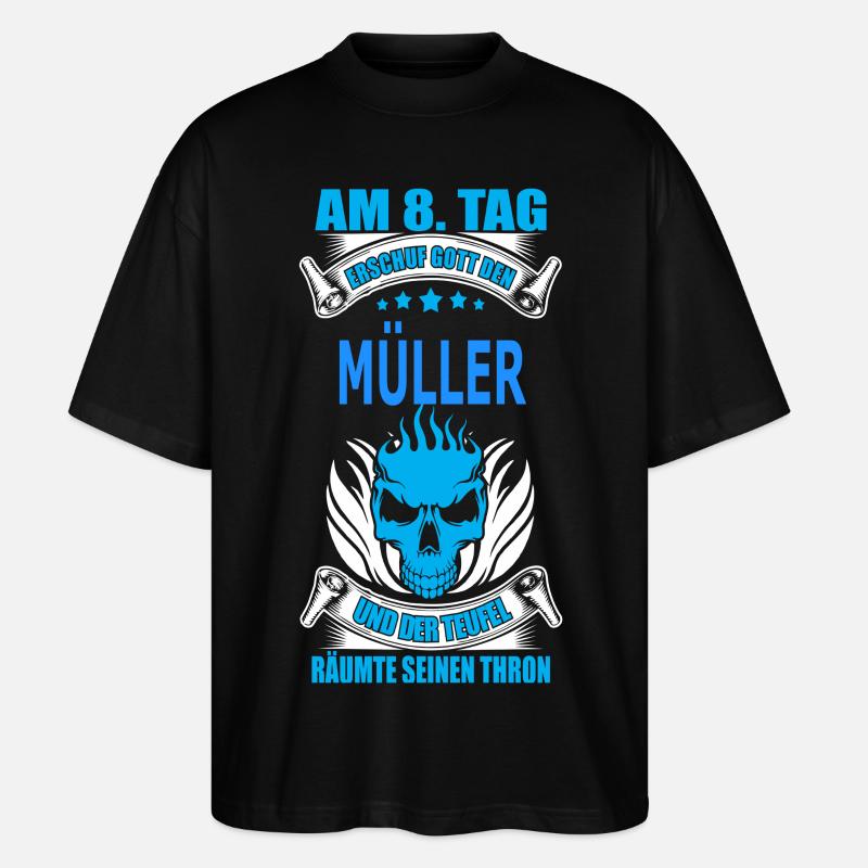 MÜLLER - Stanley/Stella Oversized Unisex Bio T-Shirt Blaster 2.0 - Schwarz