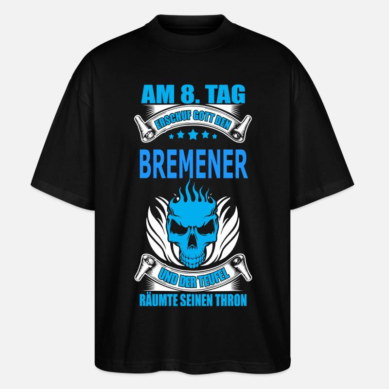 BREMENER - Stanley/Stella Oversized Unisex Bio T-Shirt Blaster 2.0 - Schwarz