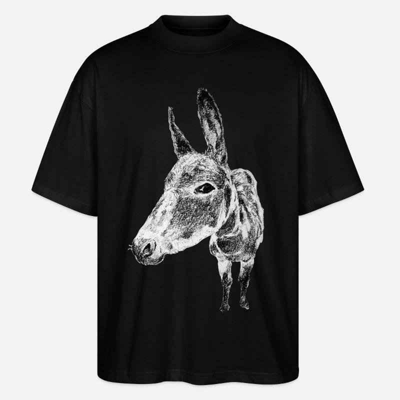 âne - T-shirt bio Blaster 2.0 coupe oversize Stanley/Stella Unisexe - noir