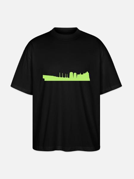 Wolfsburg Skyline - Stanley/Stella Oversized Unisex Bio T-Shirt Blaster 2.0 - Schwarz