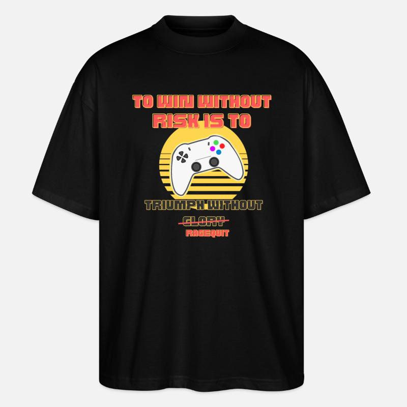 Without ragequit - Stanley/Stella Oversized Unisex Organic T-shirt Blaster 2.0 - black