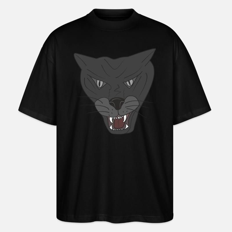 Schwarzer Panther - Stanley/Stella Oversized Unisex Bio T-Shirt Blaster 2.0 - Schwarz
