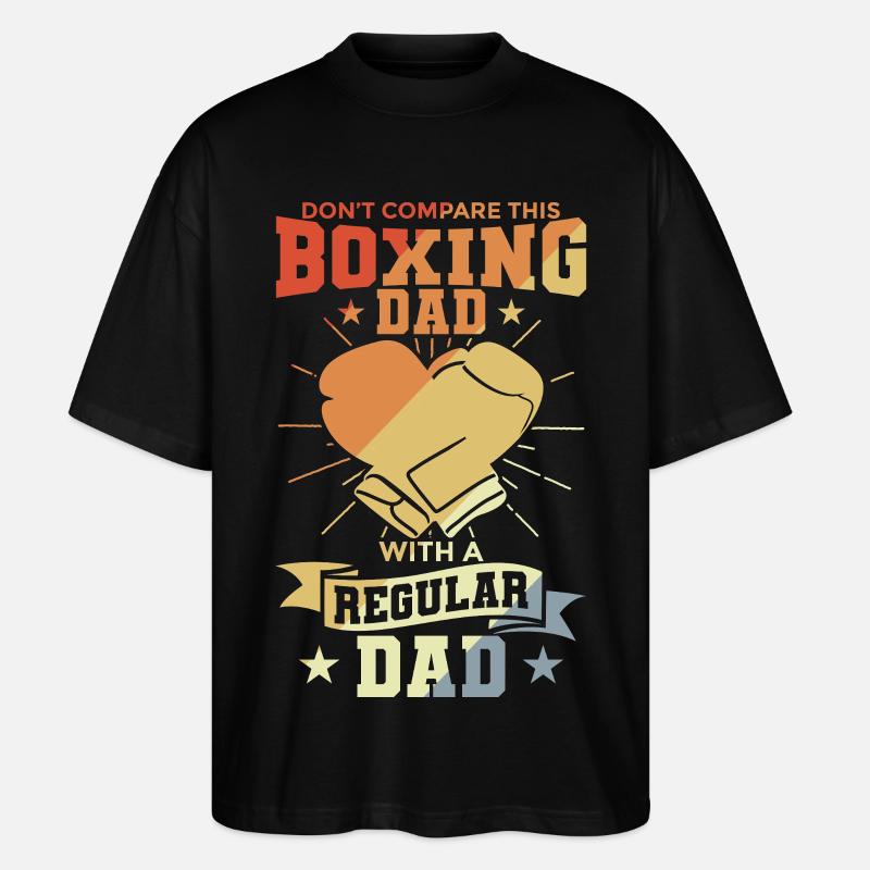 Boxer Papa - Stanley/Stella Oversized Unisex Bio T-Shirt Blaster 2.0 - Schwarz