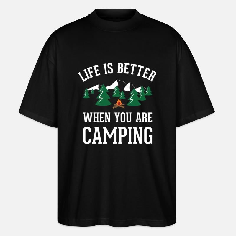 Camp lustige Geschenkidee - Stanley/Stella Oversized Unisex Bio T-Shirt Blaster 2.0 - Schwarz