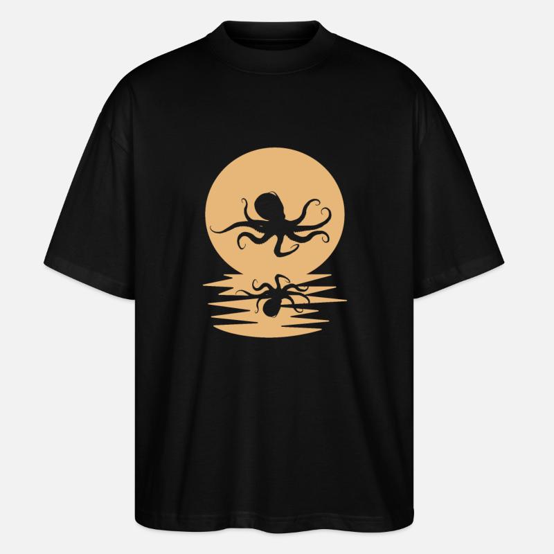 Oktopus - Stanley/Stella Oversized Unisex Bio T-Shirt Blaster 2.0 - Schwarz