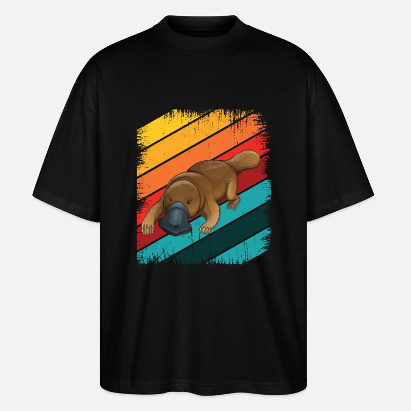 Schnabeltier - Stanley/Stella Oversized Unisex Bio T-Shirt Blaster 2.0 - Schwarz