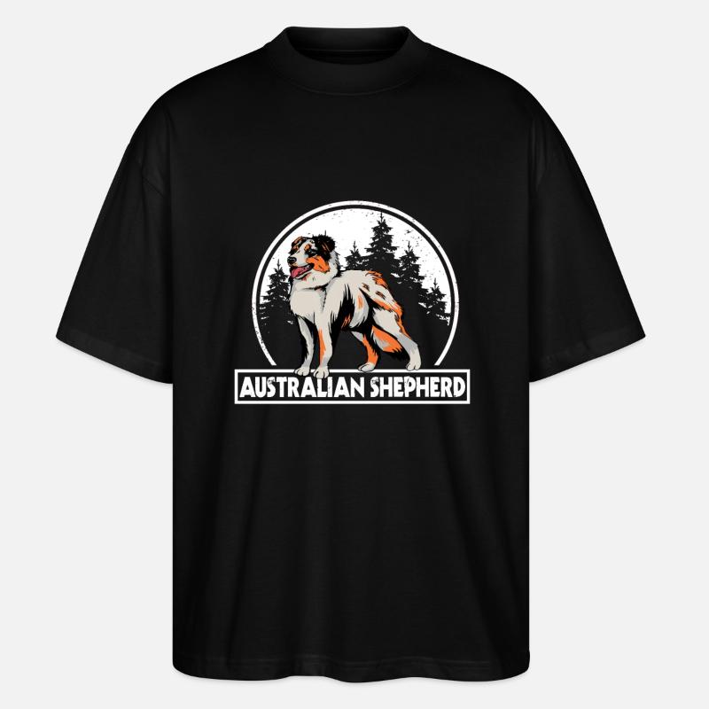 Australian Shepherd - Stanley/Stella Oversized Unisex Bio T-Shirt Blaster 2.0 - Schwarz