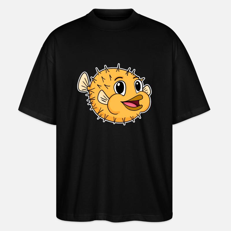 Poisson hérisson - T-shirt bio Blaster 2.0 coupe oversize Stanley/Stella Unisexe - noir