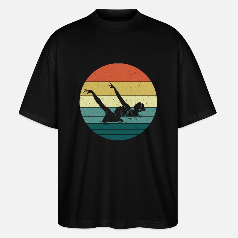 Synchronschwimmen - Stanley/Stella Oversized Unisex Bio T-Shirt Blaster 2.0 - Schwarz