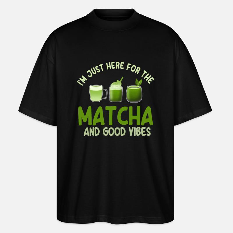 Matcha Latte - Stanley/Stella Oversized Unisex Bio T-Shirt Blaster 2.0 - Schwarz