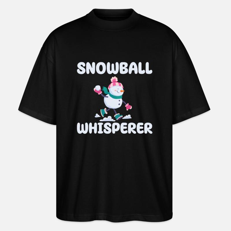 Chuchoteur boule de neige - T-shirt bio Blaster 2.0 coupe oversize Stanley/Stella Unisexe - noir