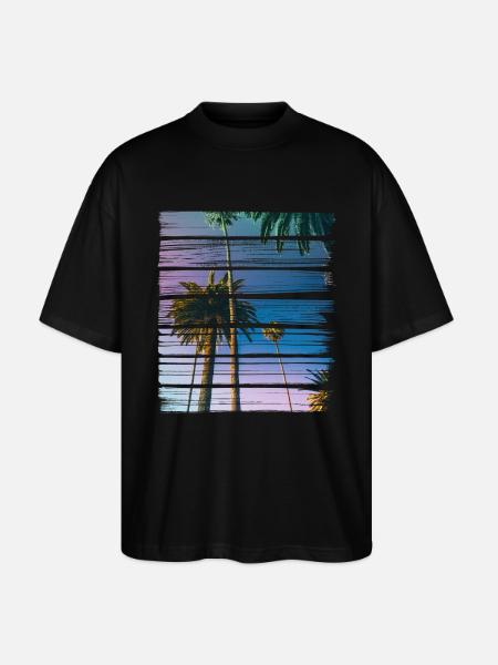 PALMTREES - Stanley/Stella Oversized Unisex Organic T-shirt Blaster 2.0 - black