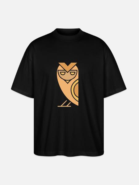 Ägyptische Eule - Stanley/Stella Oversized Unisex Bio T-Shirt Blaster 2.0 - Schwarz