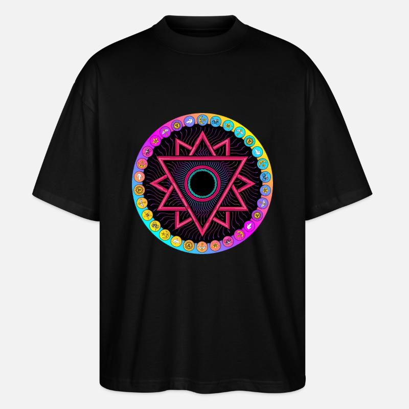 LSD Acid Wheel - Stanley/Stella Oversized Unisex Bio T-Shirt Blaster 2.0 - Schwarz