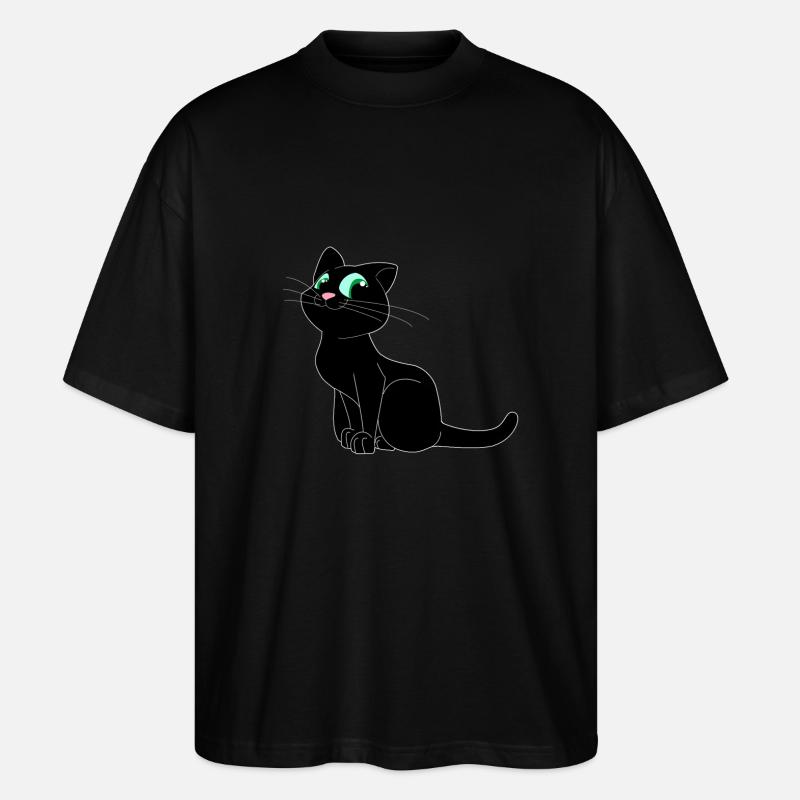 chat - T-shirt bio Blaster 2.0 coupe oversize Stanley/Stella Unisexe - noir