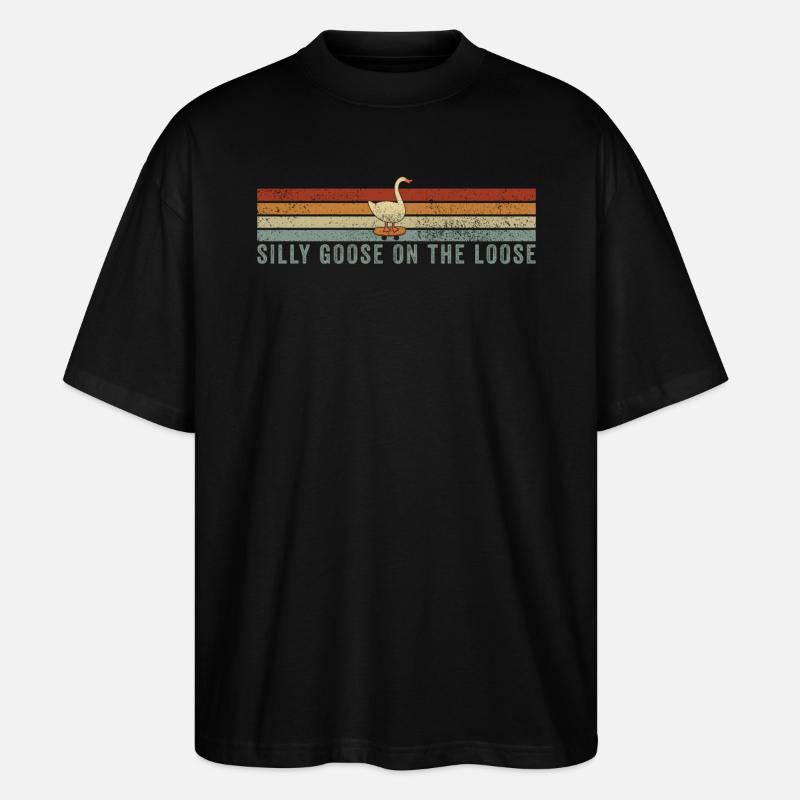 L’oie stupide en liberté - T-shirt bio Blaster 2.0 coupe oversize Stanley/Stella Unisexe - noir
