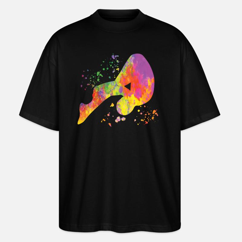 Turmspringen Synchronspringen Kunstspringen - Stanley/Stella Oversized Unisex Bio T-Shirt Blaster 2.0 - Schwarz