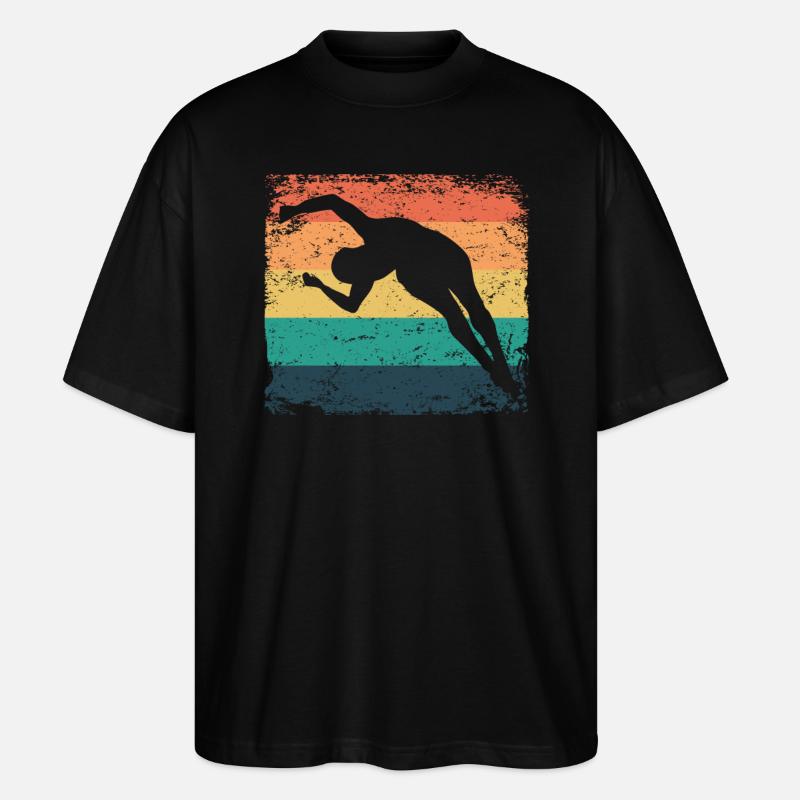 Plongeon, Saut artistique, Plongeon synchronisé - T-shirt bio Blaster 2.0 coupe oversize Stanley/Stella Unisexe - noir