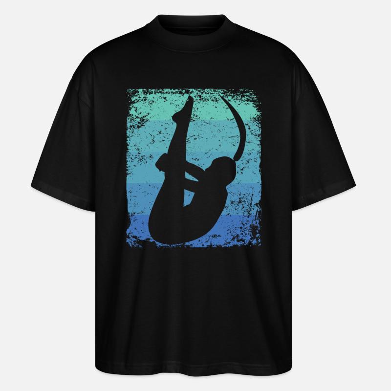 Synchronisierter Wassertaucher High Diver - Stanley/Stella Oversized Unisex Bio T-Shirt Blaster 2.0 - Schwarz